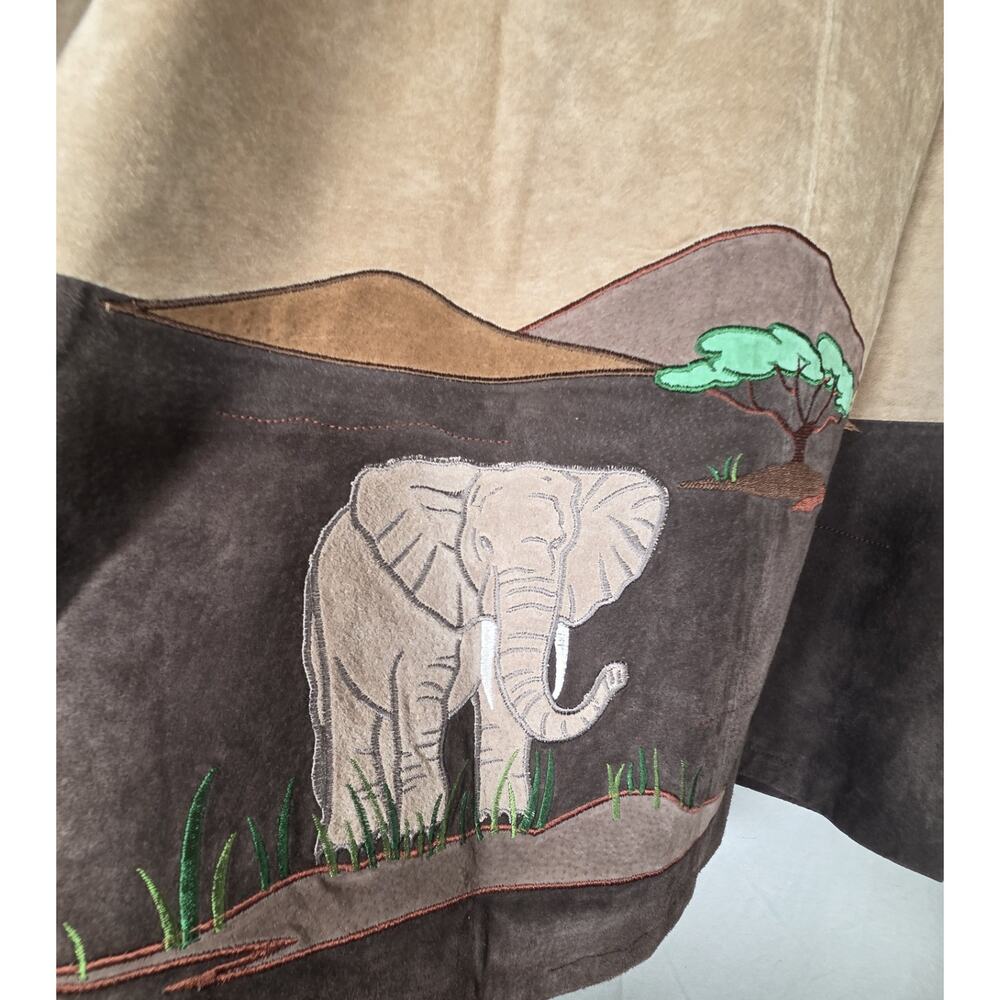 NWT Quacker Factory Safari Jacket Women’s Med. Leather Full Zip - Picture 5 of 14